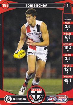 2014 Team Zone AFL Team #195 Tom Hickey Front